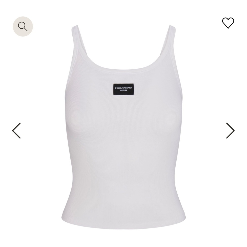 Dolce & Gabbana x Skims cotton rib scoop tank